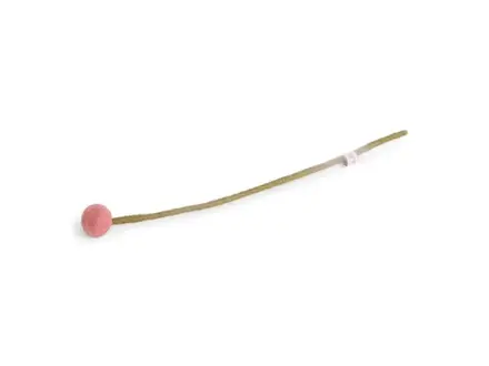 Gry&Sif Vilten Bloem Bol Dusty Rood - ø2cm