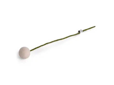 Gry&Sif Vilten Bloem Bol Wit - ø3cm