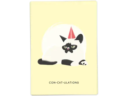 Kaart Blanche Wenskaart ' Concatulations '