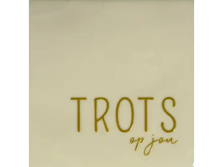 Yett Tegeltje "Trots op jou" creme/goud