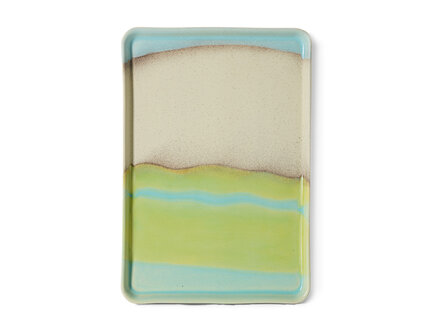 HK living 70s ceramics : large tray, glint