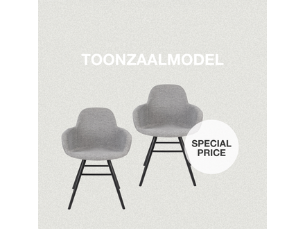 Zuiver Toonzaalmodel Albert kuip armstoel soft grey ( set of 2 )