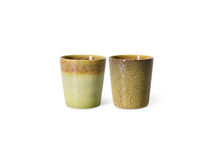 HK living 70s ceramics: Van Gogh coffee mugs sunflowers