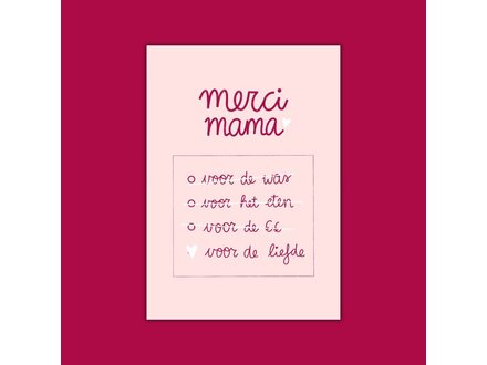Dujojo Wenskaart - merci mama