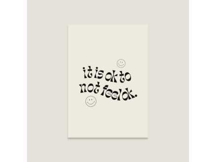 lifeoflone Wenskaart - It is ok