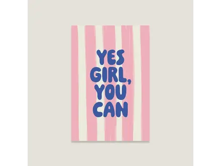 lifeoflone Wenskaart - Yes girl