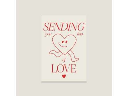 lifeoflone Wenskaart - Sending love