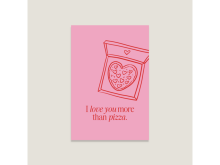 lifeoflone Wenskaart - More than pizza