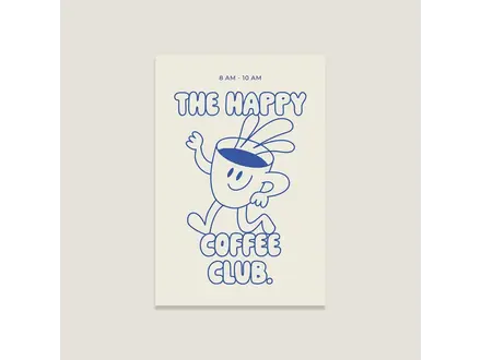 lifeoflone Wenskaart - Happy coffee club