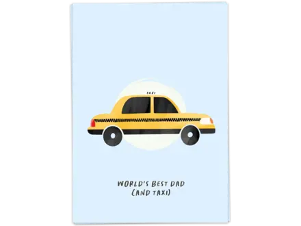 Kaart Blanche Wenskaart ' Best Taxi '