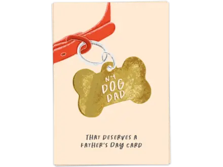 Kaart Blanche Wenskaart ' Dog dad '