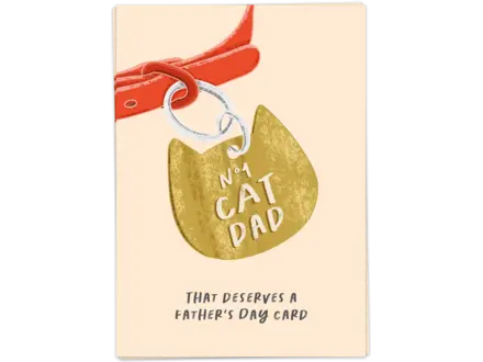 Kaart Blanche Wenskaart ' Cat dad '