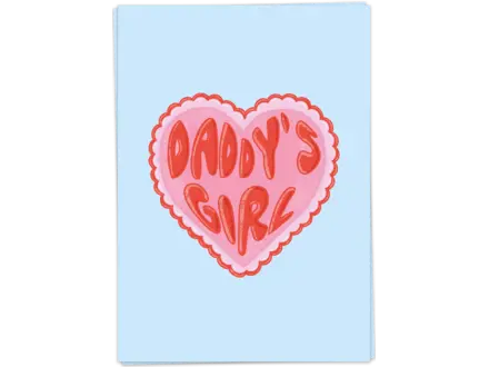 Kaart Blanche Wenskaart ' Daddy's girl '