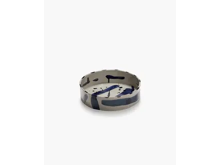 Serax Diep rond serveerbord beige - blauw Sophia