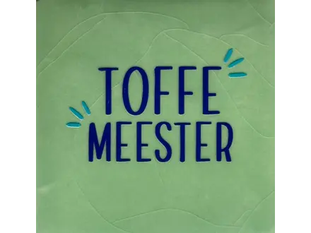 Yett Tegeltje "Toffe meester" mint/kobalt