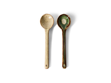 HK living 70s ceramics : serving spoons, hills ( set of 2 )