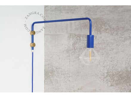 Zangra wandlamp met draaibare arm - blauw
