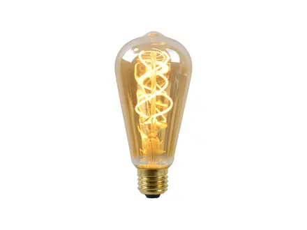 Lucide ST64 Fil. lamp-Amber-LED Dimb.-1xE27-4,9W-2200K