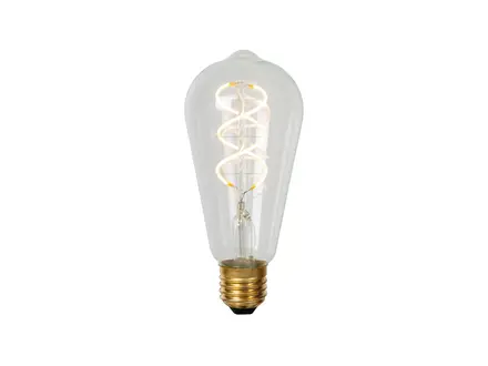 Lucide ST64 Fil. lamp-Transp.-LED Dimb.-1xE27-4,9W-2700K