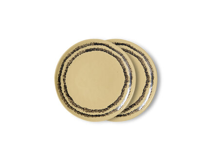 HK living 70s ceramics: dessert plate Vanilla, set of 2