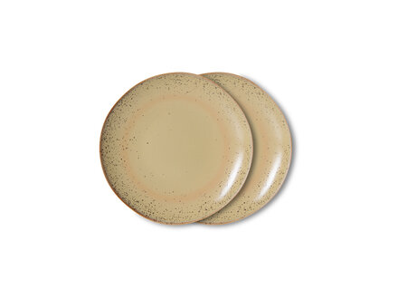 HK living 70s ceramics: dessert plate Grit, set of 2