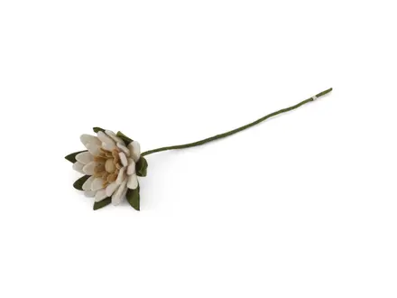Gry&Sif Vilten bloem - Waterlily - white
