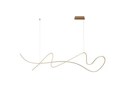 Lucide LAMBADA - Hanglamp - LED Dimb. - 1x47W 2700K - Champagne kleur