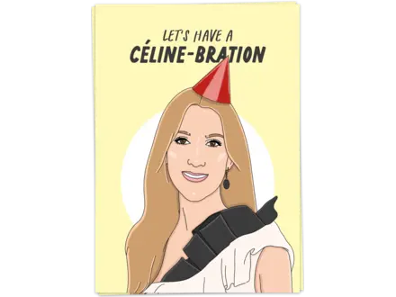 Kaart Blanche Wenskaart ' Céline-bration  '