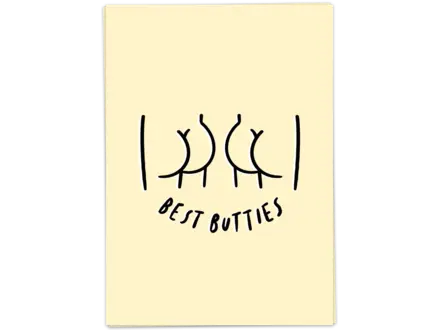 Kaart Blanche Wenskaart ' Best butties  '