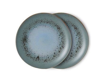 HK living 70s ceramics: dinner plates, Mineral ( set of 2 )