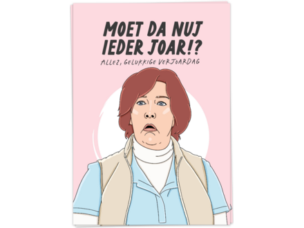 Kaart Blanche Wenskaart " Ieder joar"