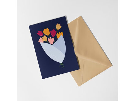 Dujojo Wenskaart - Boeket Tulpen