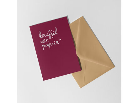 Dujojo Wenskaart - Knuffel van papier