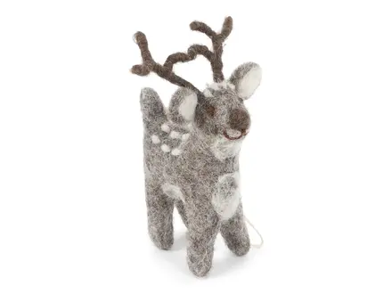 Gry&Sif Vilten Cute grey deer - small