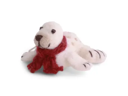 Gry&Sif Vilten Baby Seal w/Red scarf
