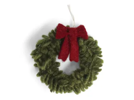 Gry&Sif Vilten Mini Wreath w/Red Bow