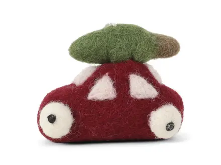 Gry&Sif Vilten Red Car w/Tree