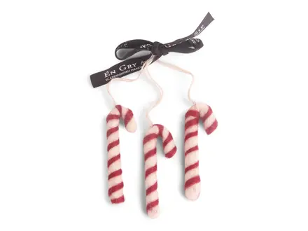 Gry&Sif Vilten Candy Cane - Set of 3