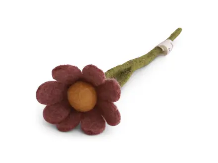 Gry&Sif Vilten mall Anemone w/Leaf - Rouge