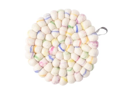 Aveva Onderzetter, round, Marble - Glass-Marble ø17cm