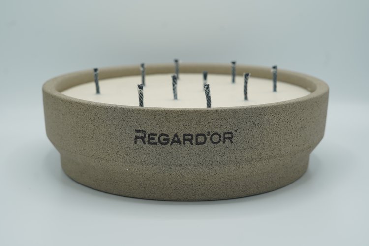 REGARD’OR® Bougie en céramique faite à la main - XL extérieur