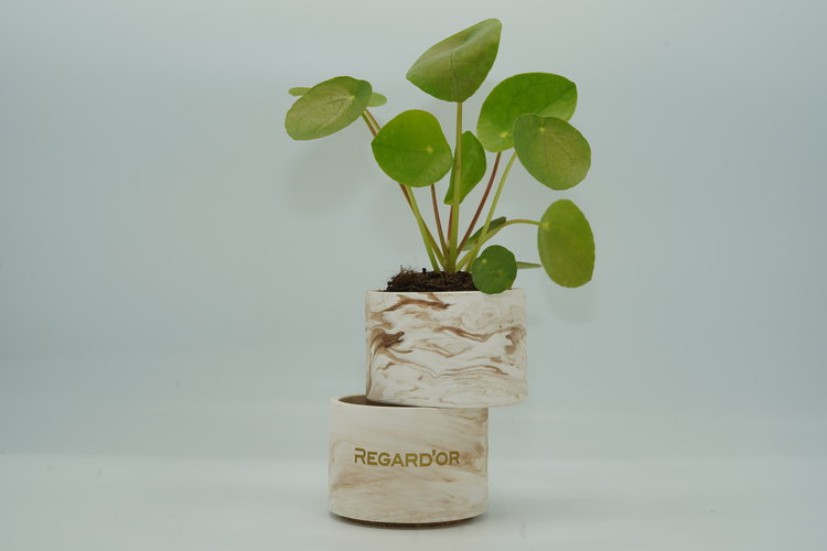 REGARD’OR® Petit pot vide - Aspect Marbre