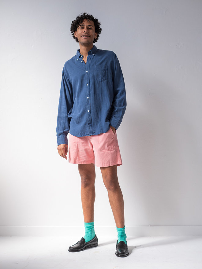 Nn07 Shirt Justin Tencel Black Denim Velour Amsterdam