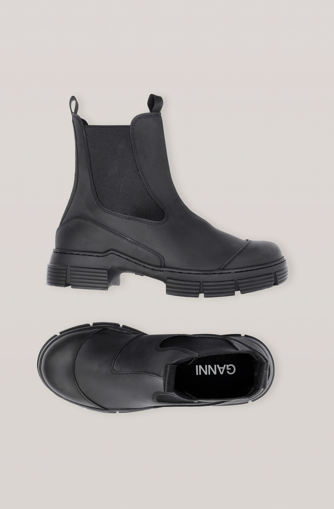 GANNI RECYCLED RUBBER CITY BOOT 