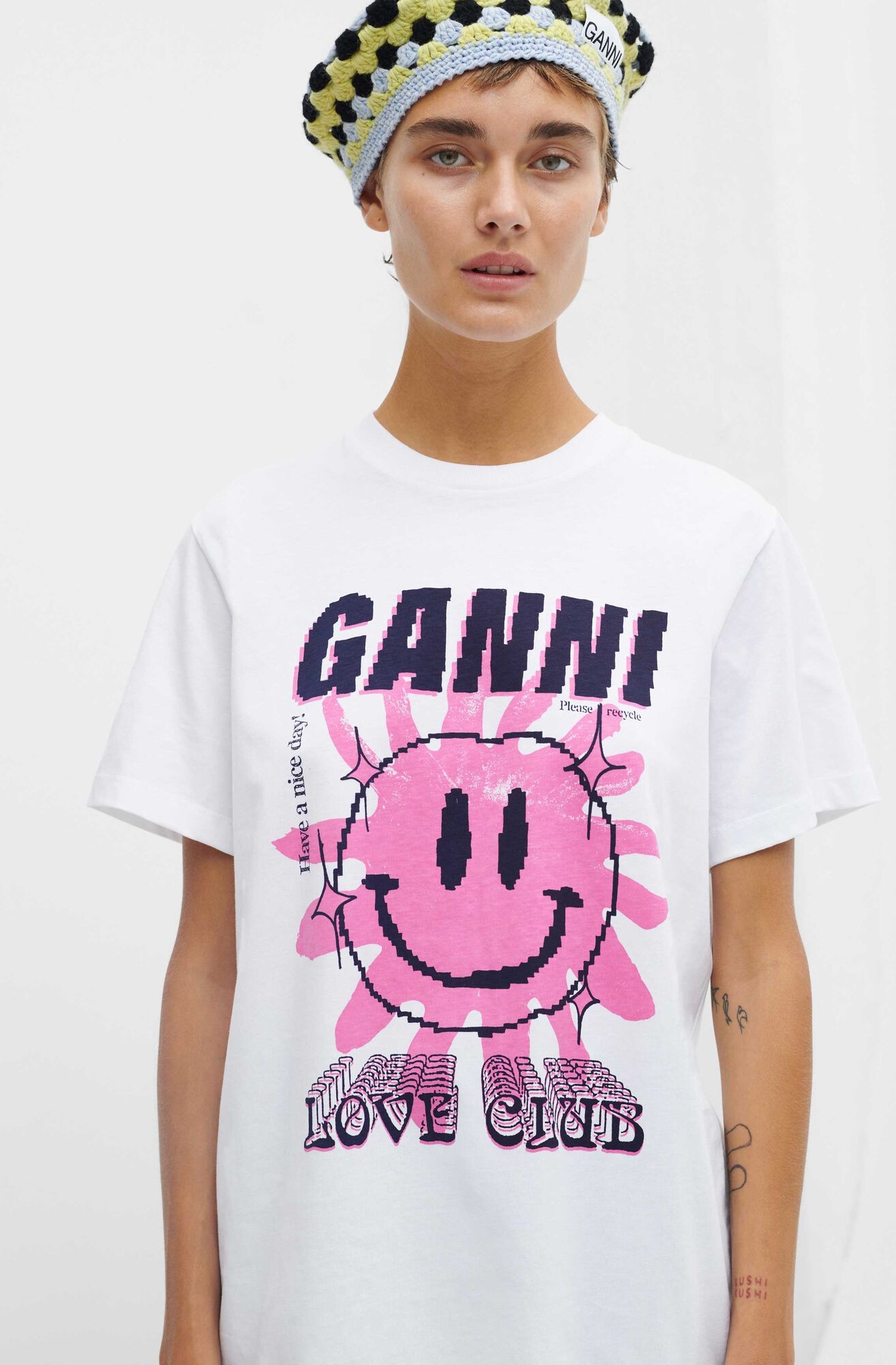 GANNI BASIC COTTON JERSEY SUN TEE 