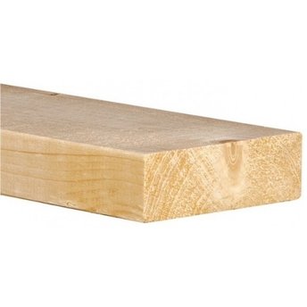 BB Vurenhout Klasse C geschaafd 4-zijdig kopmaat 70x250mm lang 600cm