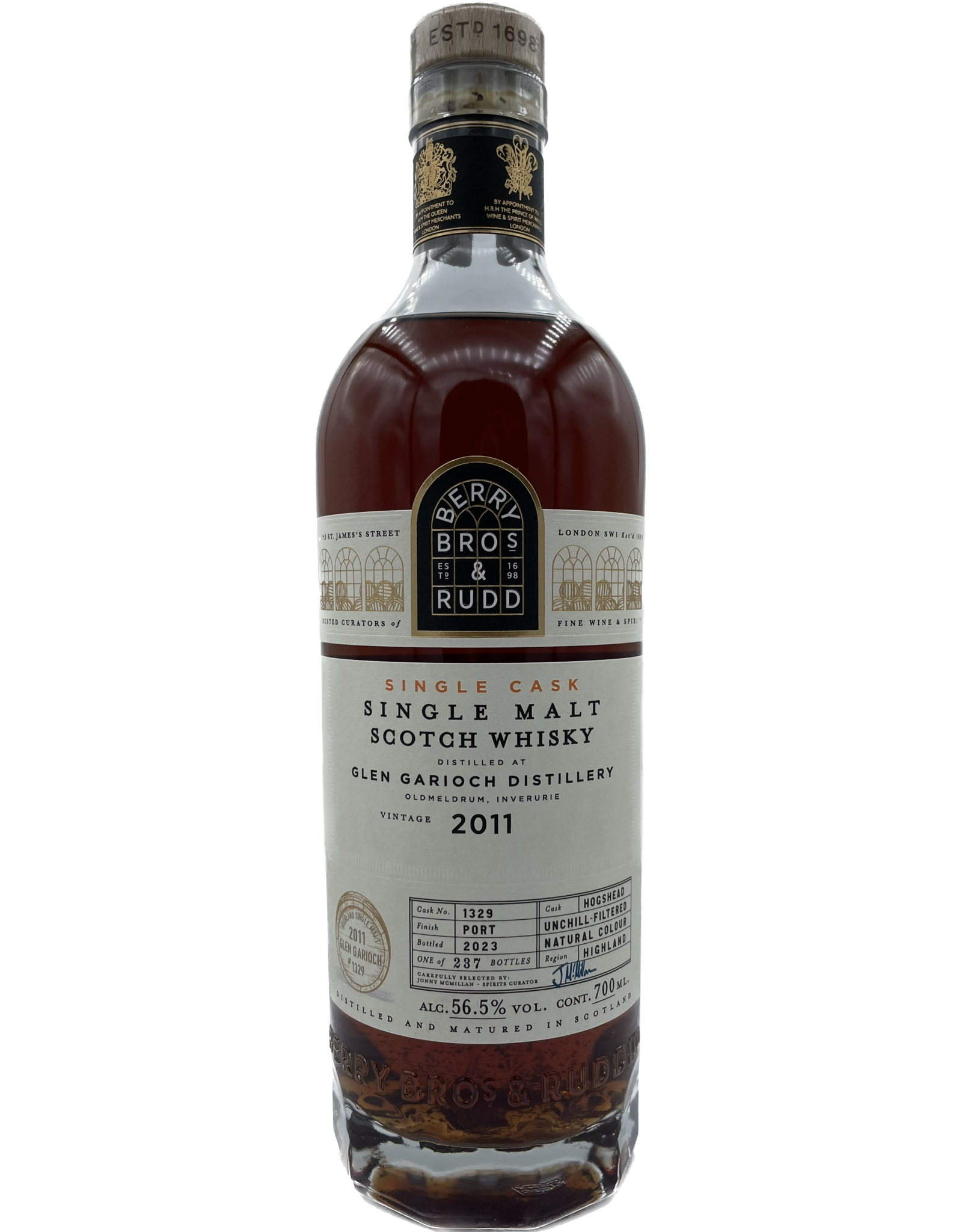 Berry Bros & Rudd Berry Bros Glen Garioch vat nr. 1329