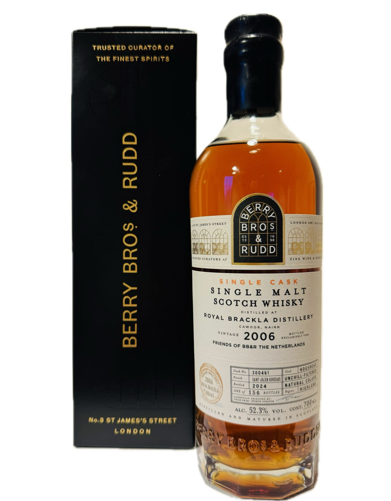 Berry Bros & Rudd Berry Bros & Rudd Royal Brackla 2006 Chateau Beychevelle Saint-Julien Finish Cask 300461 'BBR & Friends special edition'