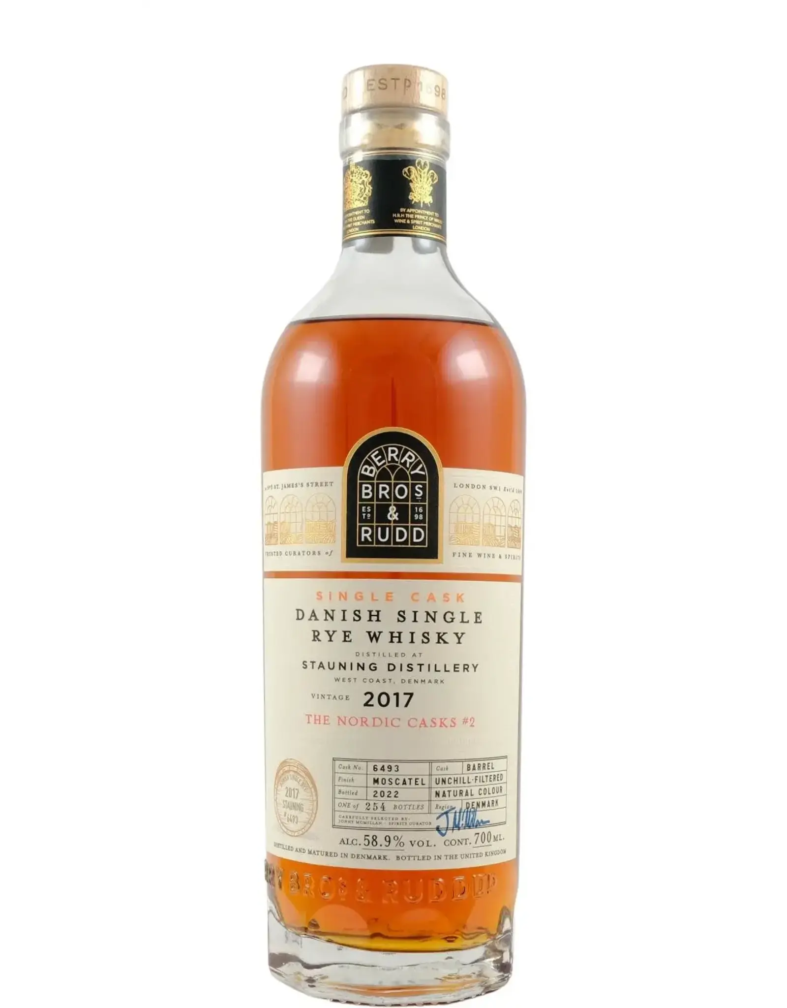 Berry Bros & Rudd Berry Bros & Rudd 'The Nordic Casks #2' Stauning 2017 Moscatel Finish Cask 6493
