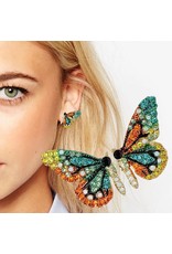 Kleurrijke vlinder oorbellen